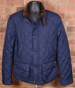 Polo Ralph Lauren Quilted Barn Luxury Coat Mens Size Large Blue Jacket Bomber - Picture 1 of 10