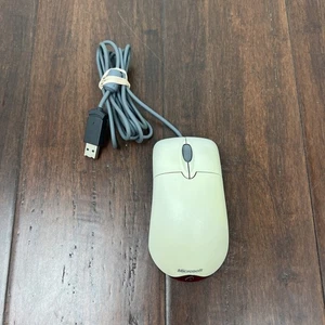 Microsoft Wheel Mouse Optical USB And PS/2 Compatible X08-71118 White - Afbeelding 1 van 14