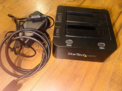 StarTech Dual Bay Hard Drive Duplicator Dock, Standalone *USED* SEE PICS  - Image 1 of 2