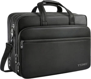 Porte-documents pour Ordinateur Portable pour Hommes, 17 Pouces Porte-documents Extensible Sacs pour Ordinateur Portable - Photo 1/12