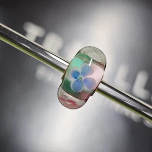 Trollbeads Pastel Petals Flower Unique Glass Bead OOAK - Picture 1 of 6