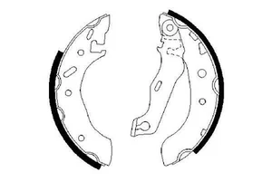 BOSCH 0986487553 Brake Shoe Set Rear 32mm Width Braking System Fits Ford Mazda - Picture 1 of 5