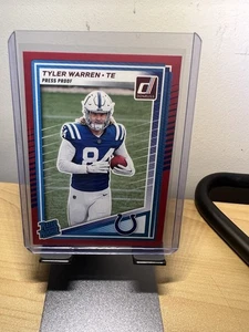 Donruss Tyler Warren 2025 prueba de prensa rojo clasificación novato #337 - Imagen 1 de 2