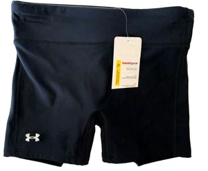 NEW! UNDER ARMOUR [S] Women's 4" SHORTY Volleyball/Run/Gym Shorts-Black 1246990 - Picture 1 of 2