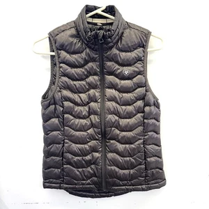 Ariat Ideal Down Brown Puffer Quilted Vest Women’s Size Small - Picture 1 of 8