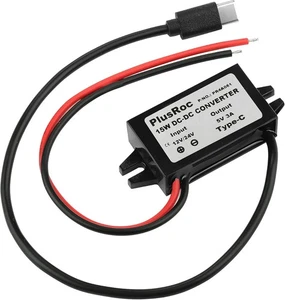PlusRoc Waterproof 12V/24V to 5V Converter DC-DC Step Down Module Power Black  - Picture 1 of 7