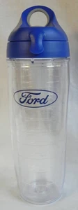 Botella de agua Tervis 24 oz + tapa para beber Pop Top, logotipo ovalado Ford, excelente - Imagen 1 de 8