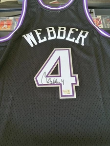 CAMISETA FIRMADA POR CHRIS WEBBER FANÁTICOS UNDER WRAPS AUTÓGRAFO CERTIFICADO CON ETIQUETAS NBA KINGS - Imagen 1 de 2