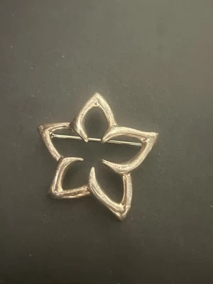 Large Tiffany & Co Sterling Silver 1996 Hollow Flower Brooch Pin 15.8 Grams - Image 1 of 3