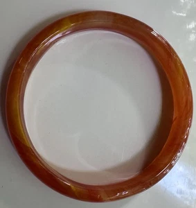 "Brazalete brazalete vintage de vidrio naranja de 7,75""" - Imagen 1 de 5