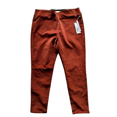 New Soft Surroundings Women's Pull-On Skinny Ankle Corduroy Pants Brown Size PM - Image 1 of 4