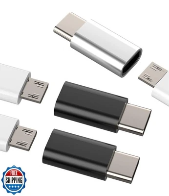 Micro USB Female to USB-C Male Adapter 3-Pack for Android - Fast Charging - Image 1 of 4