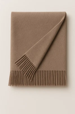 Dawson Forte Luxury Cashmere Throw Blanket – Taupe - Image 1 of 3