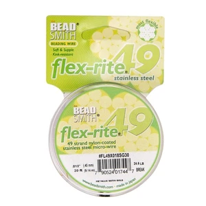 Alambre para rebordear Flex-Rite - Alambre micro flexible de acero inoxidable, 49 hilos, dorado... - Imagen 1 de 7