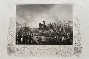 Impresión antigua de 1860; guerras napoleónicas. Wellington at Waterloo 1815 por G.W. Terry - Imagen 1 de 2