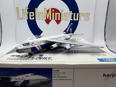 1:500 Herpa Wings 514293 Antonov AN-124-100, Polet Cargo Airlines reg RA-82075 Foto 1 de 4