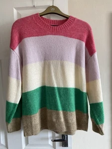 M&S Stripy Jumper Size L. New But No Tags - Picture 1 of 2