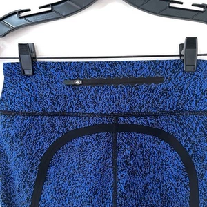 Lululemon On Track Tight Leggings Womens Size 6 Royal Blue Black 20" Inseam - Picture 1 of 13