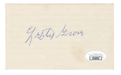 Lefty Grove Signed Autographed 3X5 Index Card A's Red Sox HOFer JSA CF45734 - Image 1 of 2