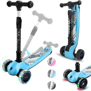 Kinderoller Kinderscooter Dreiradscooter mit LED Räder Höhenverstellbare Neu - Bild 1 von 7