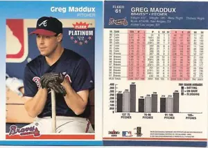 GREG MADDUX 5 CARD LOT 2002 FLEER PLATINUM #61 - Picture 1 of 1