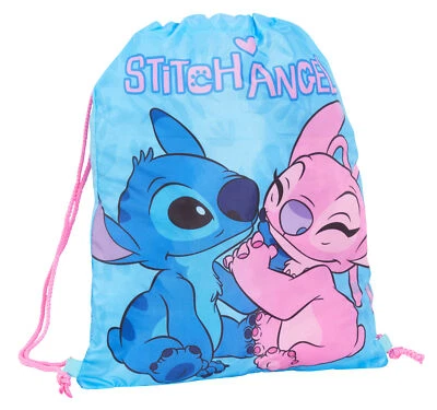 Disney Stitch Kordelzug Turnbeutel Mädchen Jungen Schule Trainer Badetasche Rucksack
