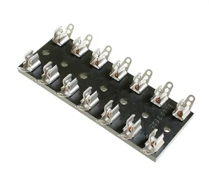 2x 3823-7 7-Position 3AG Fuse Holder Block Cooper Bussmann Solder Terminals - Picture 1 of 1