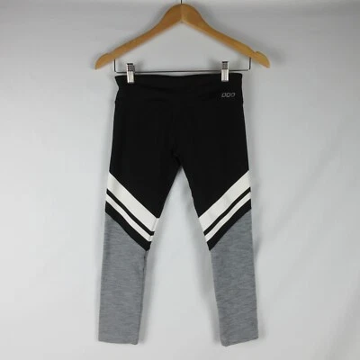 Lorna Jane Leggings Mujer Extra Pequeños Negro Gris Blanco Rayas 3/4 Pantalón Recortado Foto 1 de 4