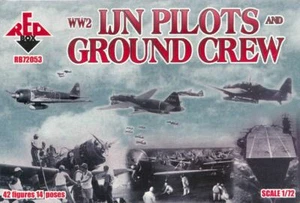IJN Piloten und Bodenbesatzung 2. Weltkrieg (42 Figuren, 14 Posen) 1/72 RedBox 72053 - Bild 1 von 2