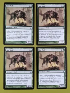 Rot Wolf x4 Mirrodin Besieged 4x Playset Magic the Gathering MTG - Picture 1 of 1