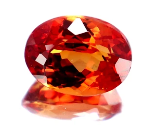 13.50 Ct Natural Certified Spessartite Red Orange Garnet Oval Cut Loose Gemstone - Picture 1 of 4