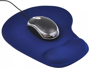 Tappetino mouse blu scuro con comodo supporto in gel per polso TAPPETINO MOUSE A - Foto 1 di 6
