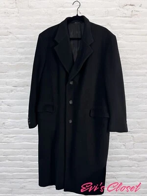 Gerald Austin London Нью-Йорк винтажный шерстяная смесь пальто Тренч 46-48 длиной - Изображение 1 из 4