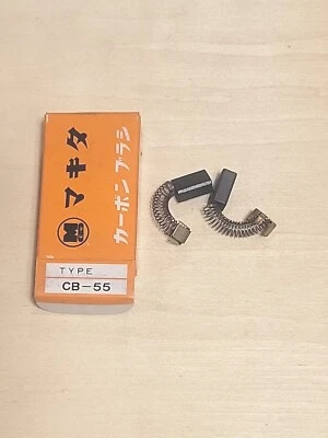 Juego de cepillos de carbono CB 55 Makita 2 piezas CB-55 parte no.  6430558 Juego Nº 181026-2 Foto 1 de 3