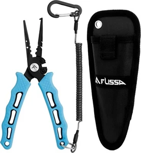 FLISSA 7-1/2 Inch Fishing Pliers,420 Stainless Steel Fish Pliers with Sheath - Picture 1 of 7