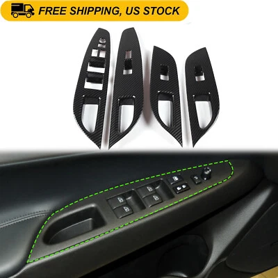 Interruptor de elevación de ventana botón marco embellecedor para Infiniti G25 G37 2010-2013 fibra de carbono Foto 1 de 4