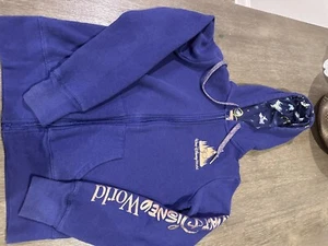 WALT DISNEY WORLD 50TH ANNIVERSARY HOODIE ZIP UP Girls  SIZE XS  See Pinhole!! - Picture 1 of 20