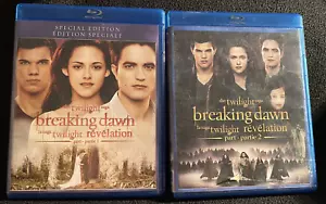Twilight Saga Breaking Dawn Part 1 & 2 Blu-Ray Movies - Picture 1 of 1