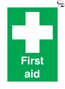 SIGNS & LABELS First Aid Sign - Rigid Polypropylene - 210mm x 148mm FFA00651R [A - Imagen 1 de 2