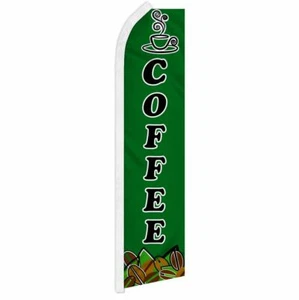 "COFFEE" advertising super flag swooper banner business sign cafe espresso tea - Picture 1 of 10