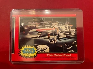 Rare miscut 1977 Topps Star Wars Series 2 red Card #127 Rebel Fleet... - Picture 1 of 2