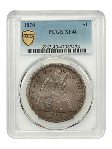 1870 $1 PCGS XF40 Cover