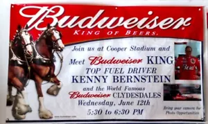 Kenny Bernstein Top Fuel Budweiser 2002 Springnationals vinyl promo banner 3'x5' - Picture 1 of 1