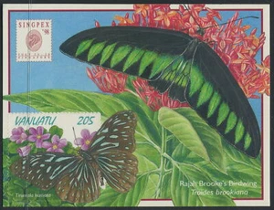 VANUATU - 1998 'BUTTERFLIES' Singpex Int. Self Adh Miniature Sheet MNH [C1880] - Bild 1 von 1