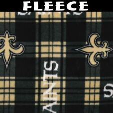 NFL New Orleans Saints Plaid 6444-D Fleece Fabric by the Yard