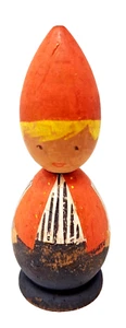 SELTEN/VINTAGE schwedischer Svensk Slojd Holz handbemalt Tomte Junge - Bild 1 von 6