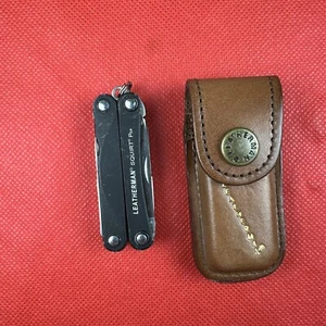 Retired BLACK Leatherman Squirt PS4 Multi-Tool + Heritage Pouch, great EDC! - Picture 1 of 17