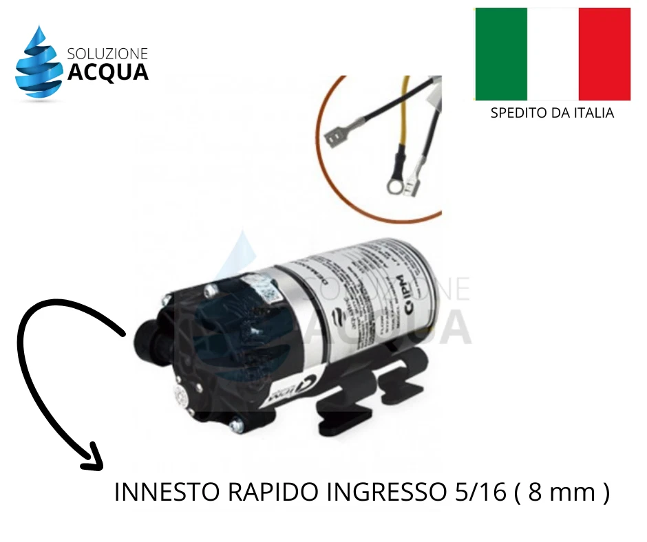 SOLUZIONEACQUA POMPA BOOSTER AQUATEC CDP 5800 5900 oDDP 8800 OSMOSI INVERSA 5/16 INNESTO RAPID