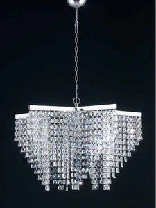 LAMPADARIO MODERNO 1 LUCE LAMPADA SOFFITTO CRISTALLO PLAFONIERA SOSPENSIONE - Imagen 1 de 1