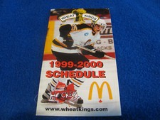 Brandon Wheat Kings 1999/00 WHL Minor Hockey Pocket Schedule - Molson/Sky Cable